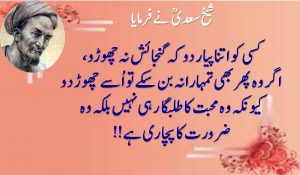 quotes of sheikh saadi in urdu